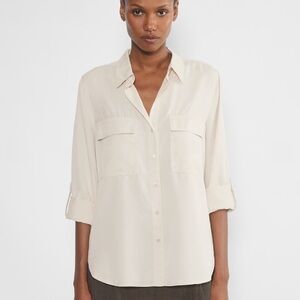 Aritzia/Babaton Cream Utility shirt